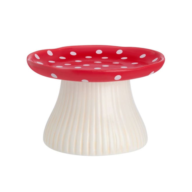 Little&Bigger Mushroom Love Hevet Katteskål Fluesopp