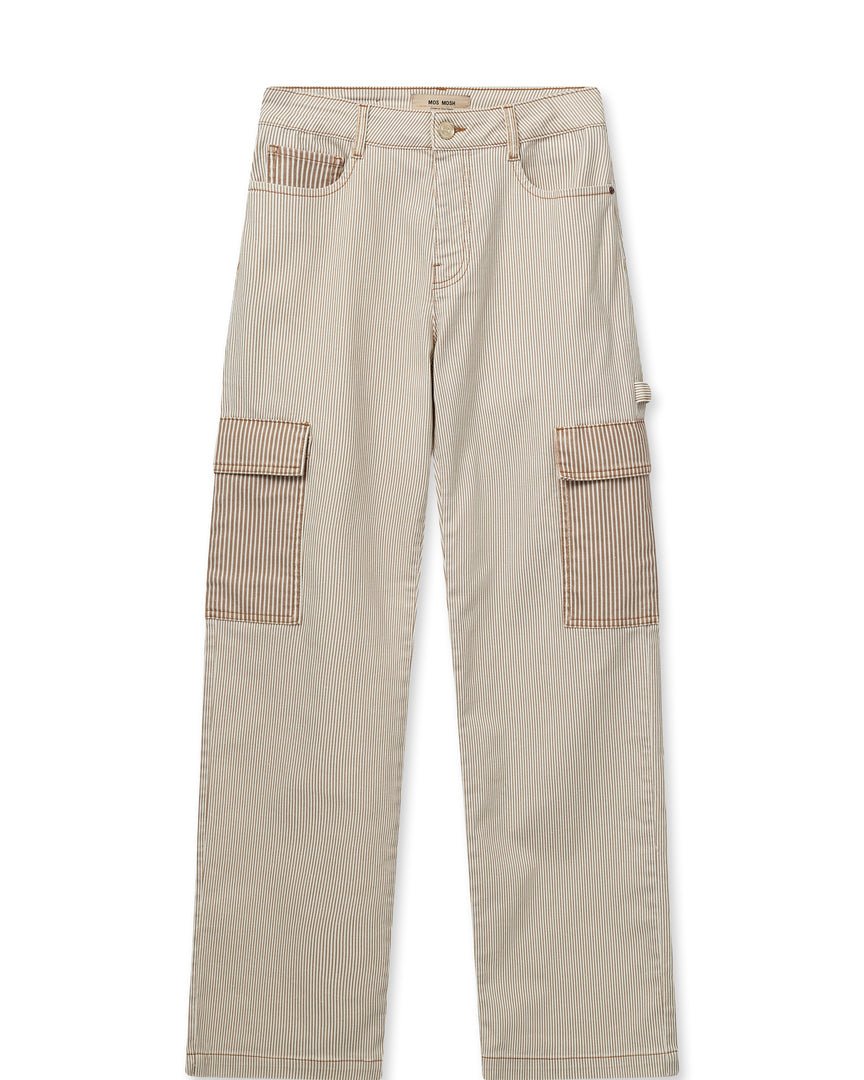 High-Rise Striped Cargo Pant