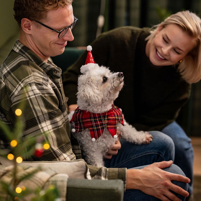 Little&Bigger Xmas Glitrende Julenisselue med Klips