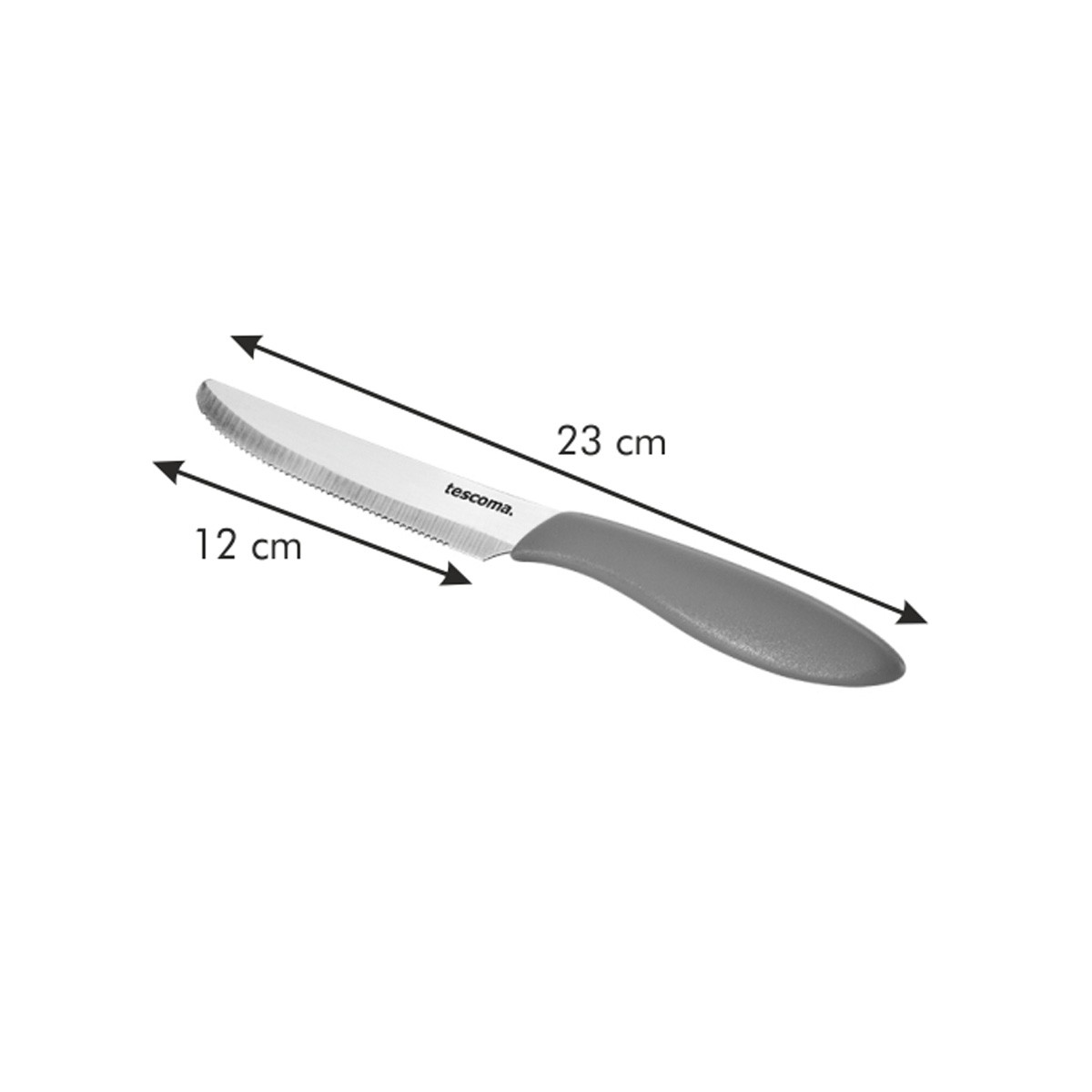 Nůž jídelní PRESTO 12 cm, 6 ks, bílá