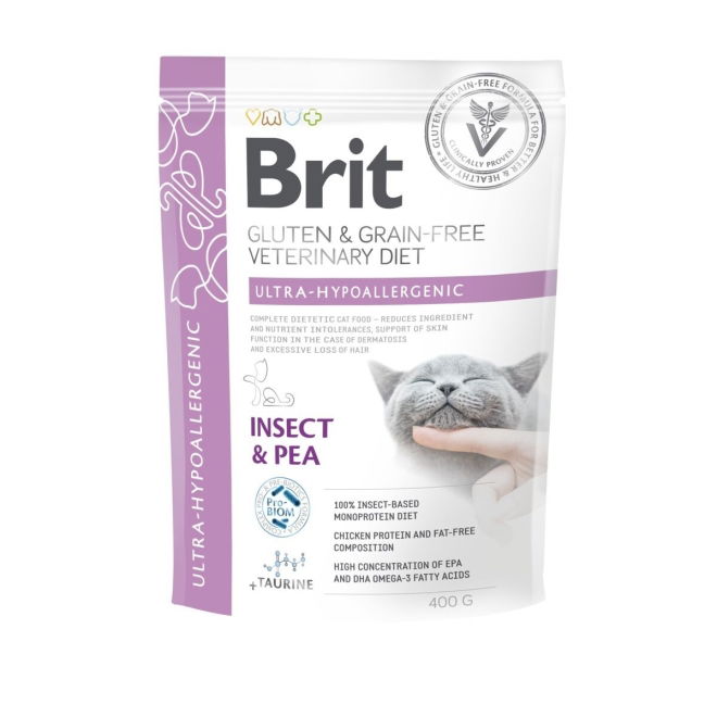 Brit Veterinary Diet Cat Grain Free Ultra Hypoallergenic Insect & Pea
