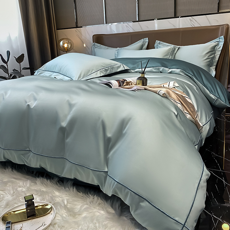 Four-piece cotton long-staple cotton spring and autumn cotton bedspread bedding high-grade bedspread