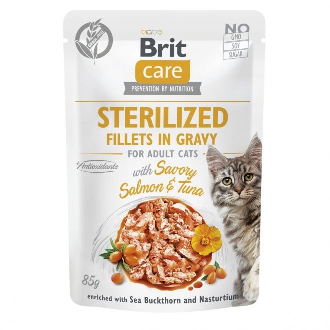 Brit Care Cat gravy Sterilized laks & tunfisk, 85 g