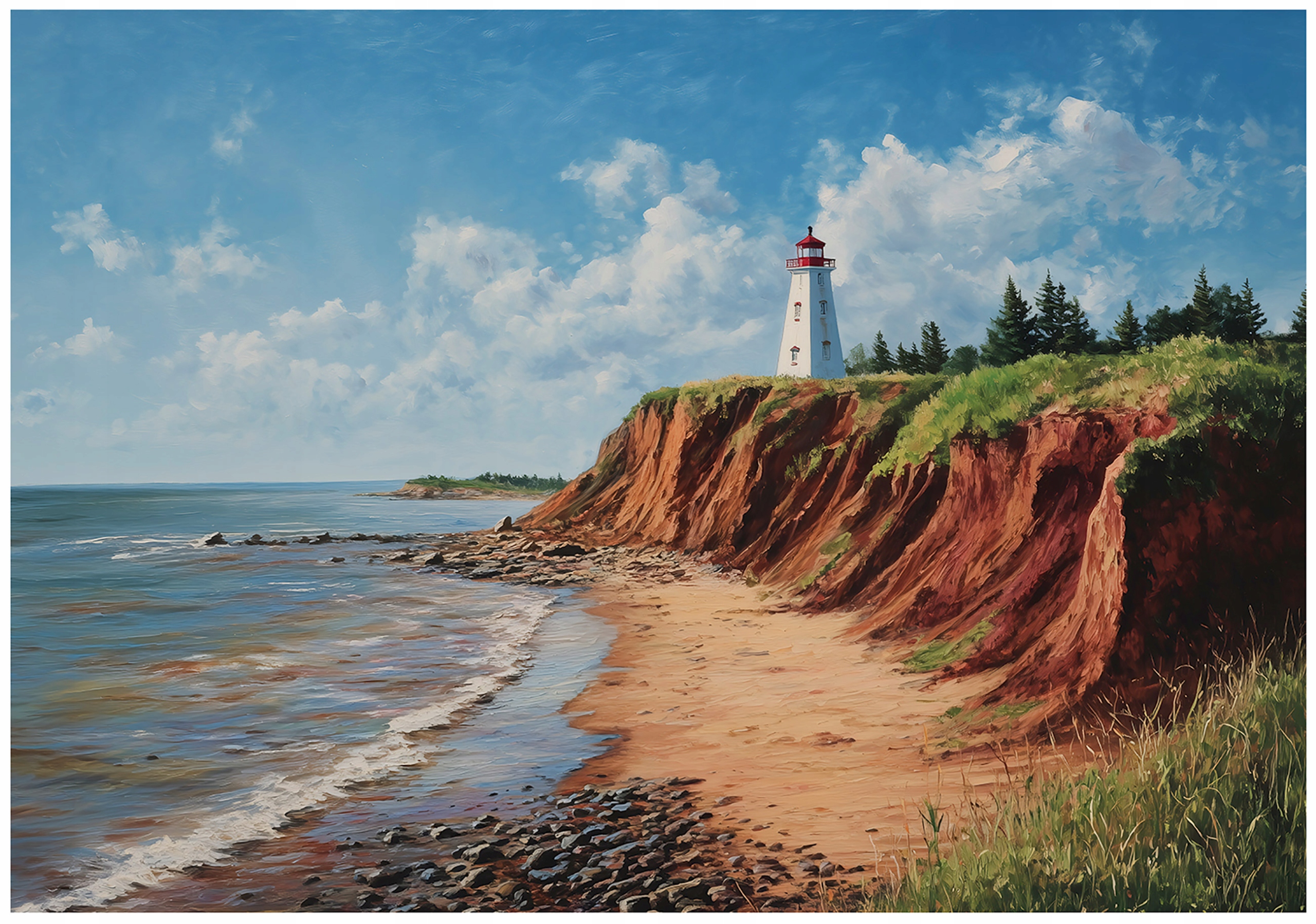 Ocean lighthouse nature wall mural bedroom living room wallpaper non-woven