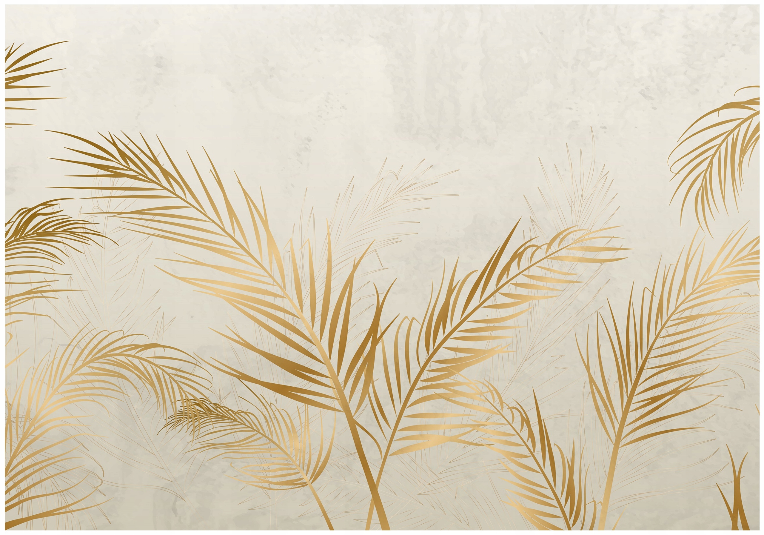 Palm leaves on concrete wall mural for bedroom or living room, wallpaper 150x105 15335