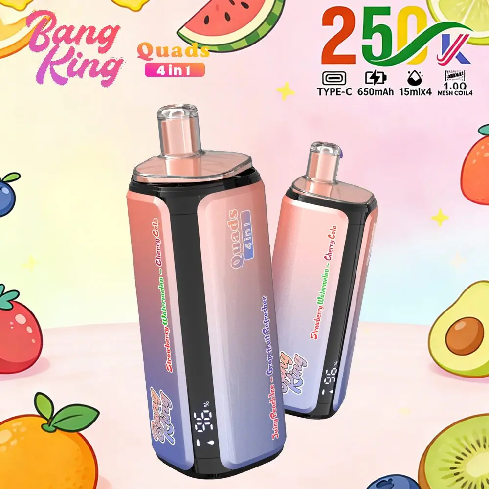 【New Arrive】Bang King 250000 Puffs 4-in-1 Vape – Ultra High Capacity | Mesh Coil | Type-C Rechargeable