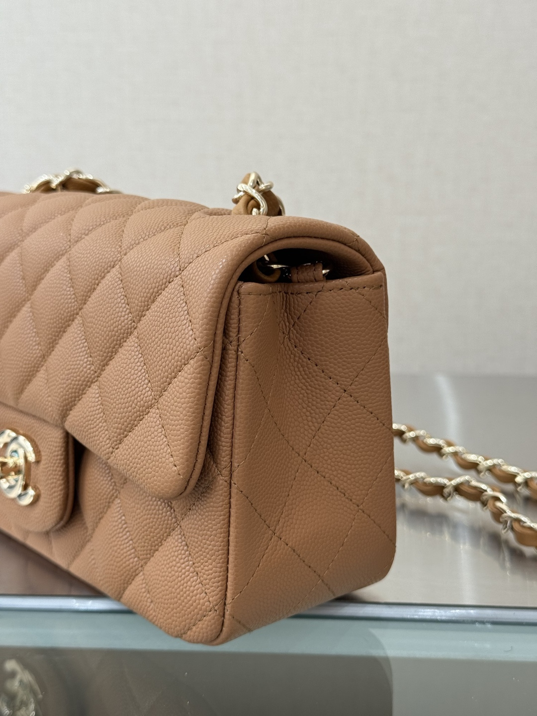 Mini Classic Flap Handbag（Caramel Camel） - Mocuir