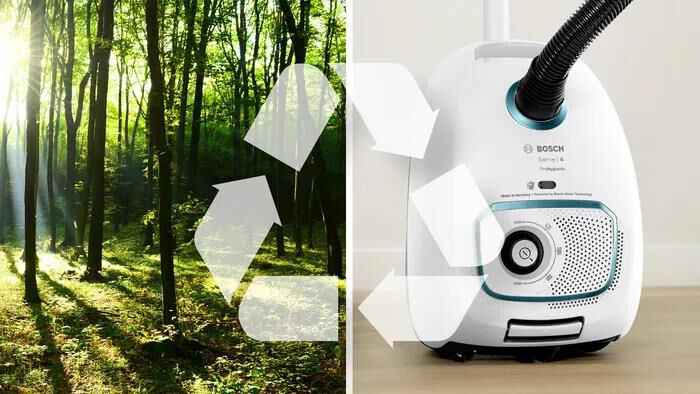 BOSCH - SERIE 4 ASPIRAPOLVERE CON SACCO PROHYGIENIC-Black,White