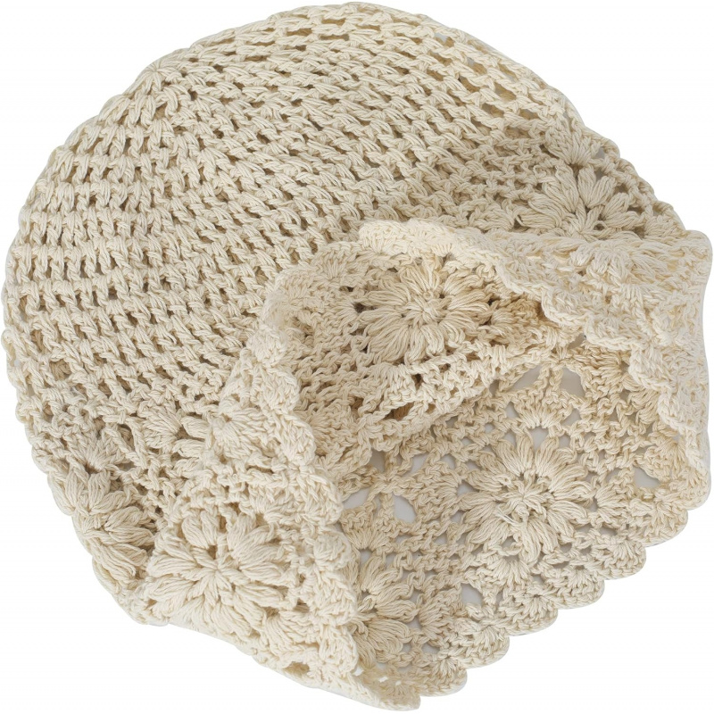 Women's Cotton Crochet Slouchy Beanie Hat
