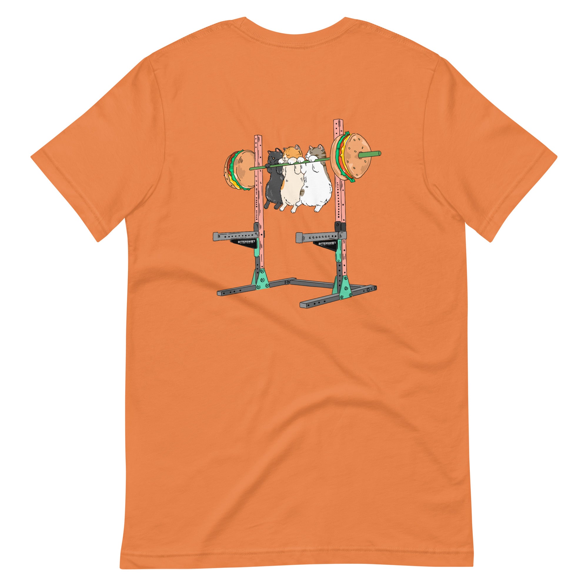 Squat stand challenge gym T-shirt. Cat T-shirt. gym wear