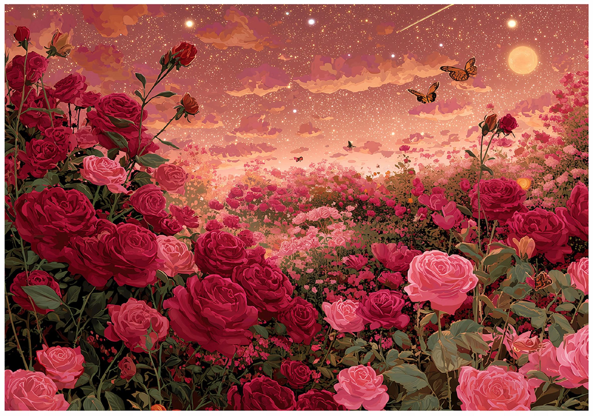Wall mural flowers roses landscape bedroom living room wallpaper non-woven