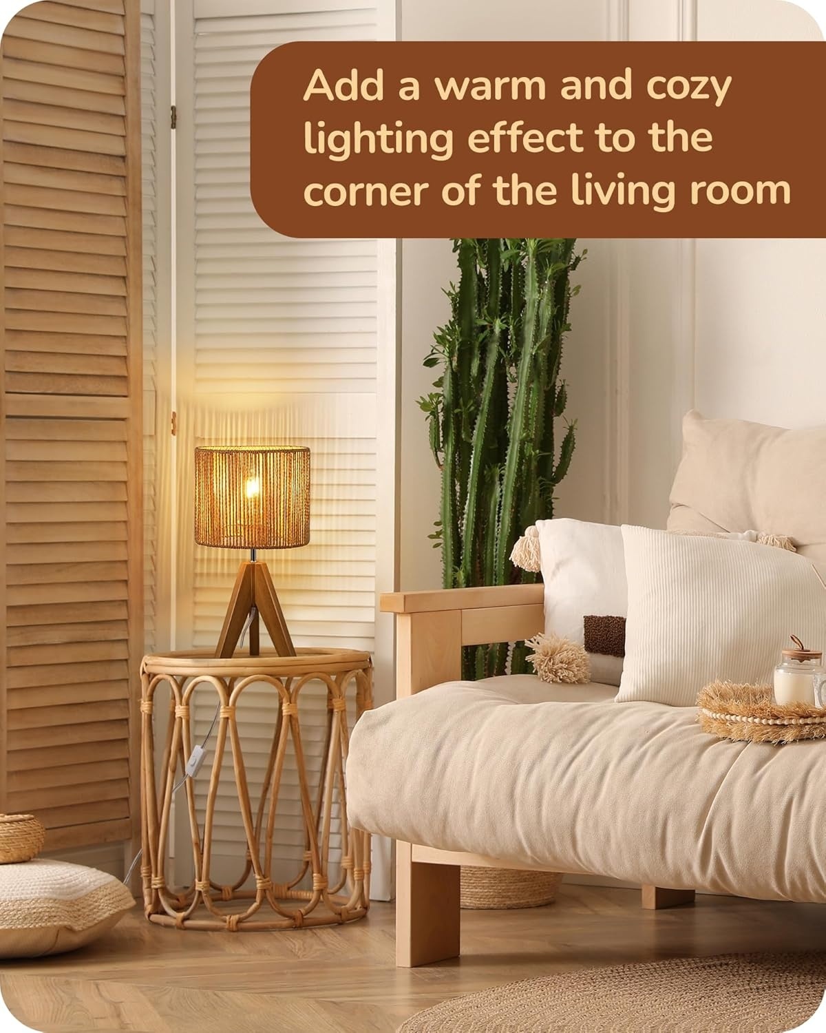 Small Rattan Table Lamp