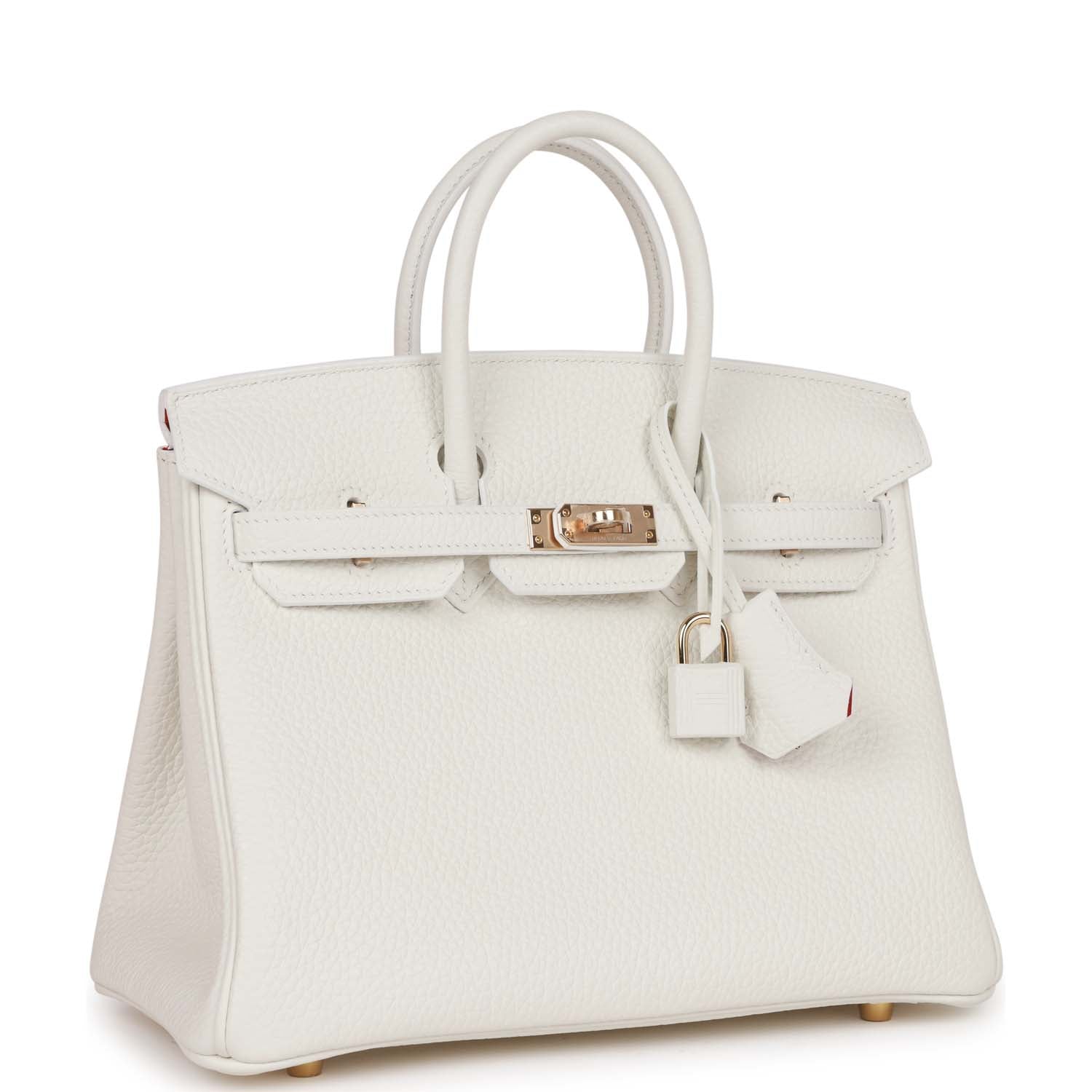 Special Order (HSS) Birkin 25 White Verso Clemence Permabrass Hardware