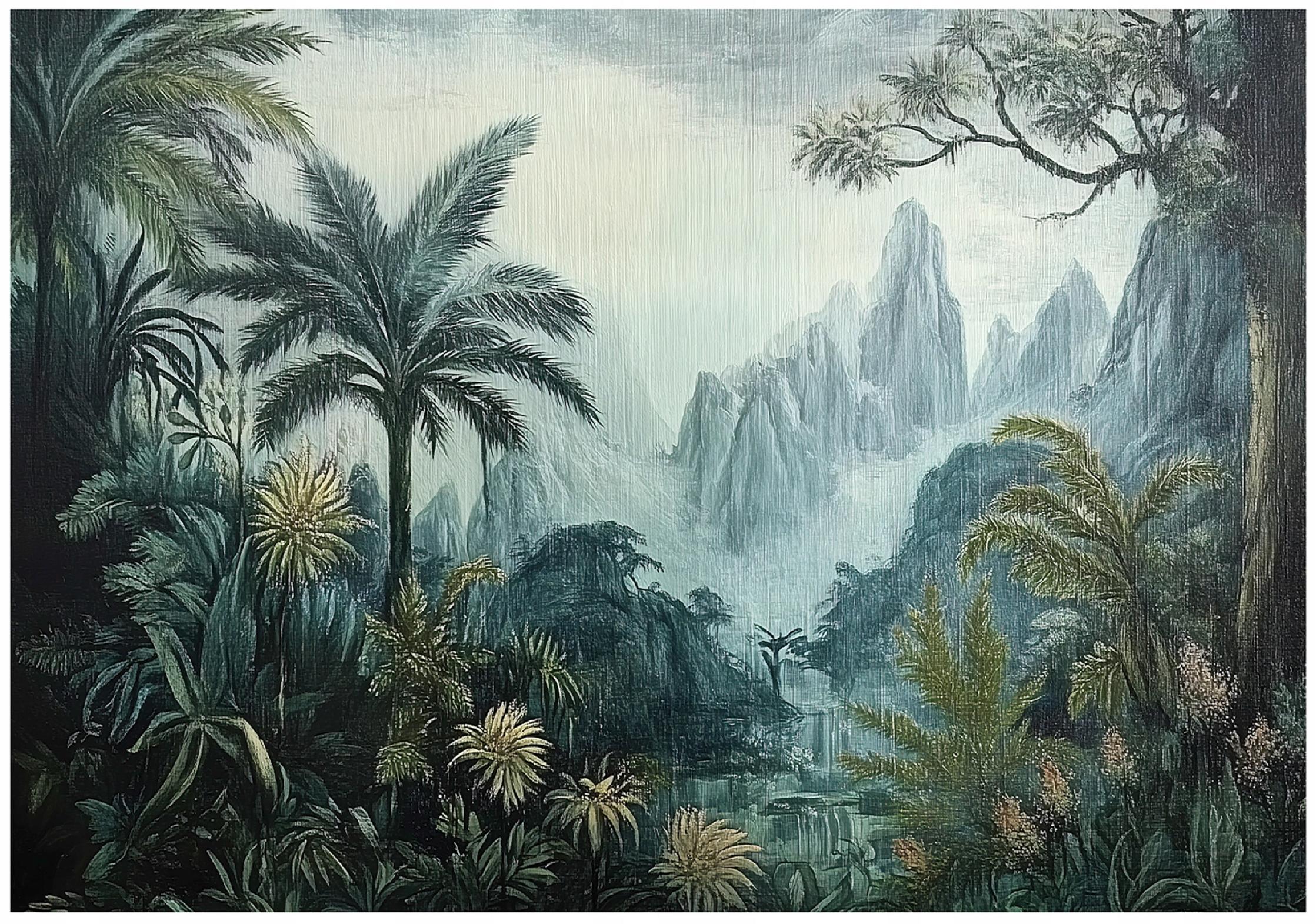 Jungle wall mural landscape mountains bedroom living room wallpaper non-woven
