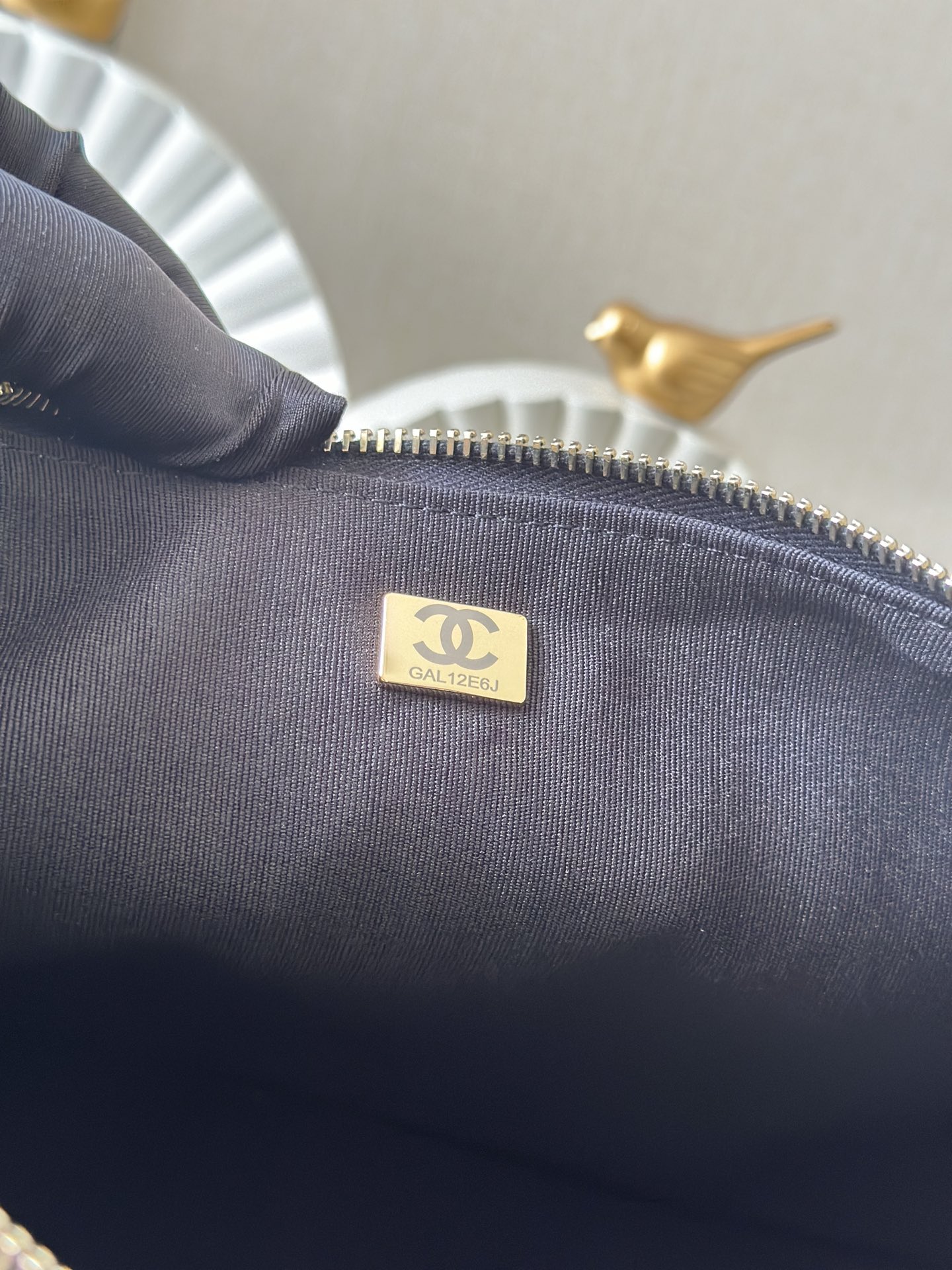 Black Quilted Lambskin Multi-Pocket Hobo Bag with Gold Hardware - Mocuir