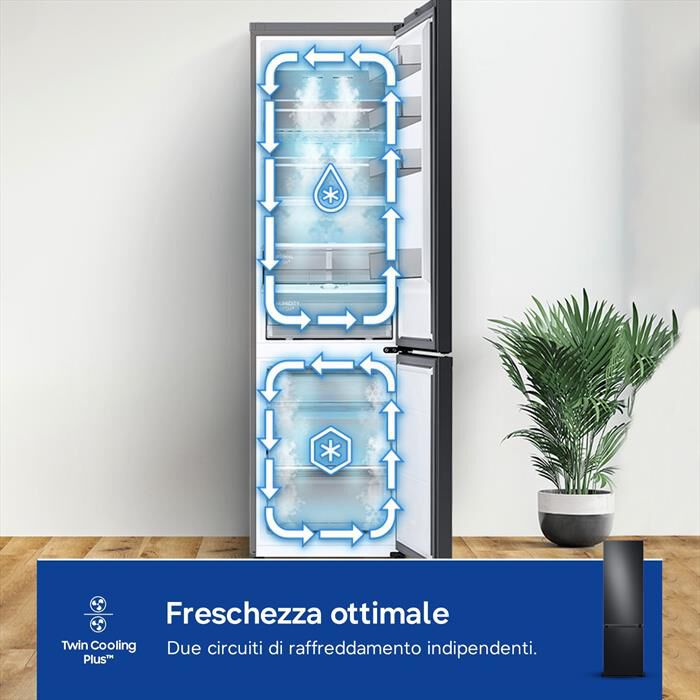 SAMSUNG - Frigorifero combinato RB38C7B6AB1/EF BESPOKE 387l-ANTHRACITE