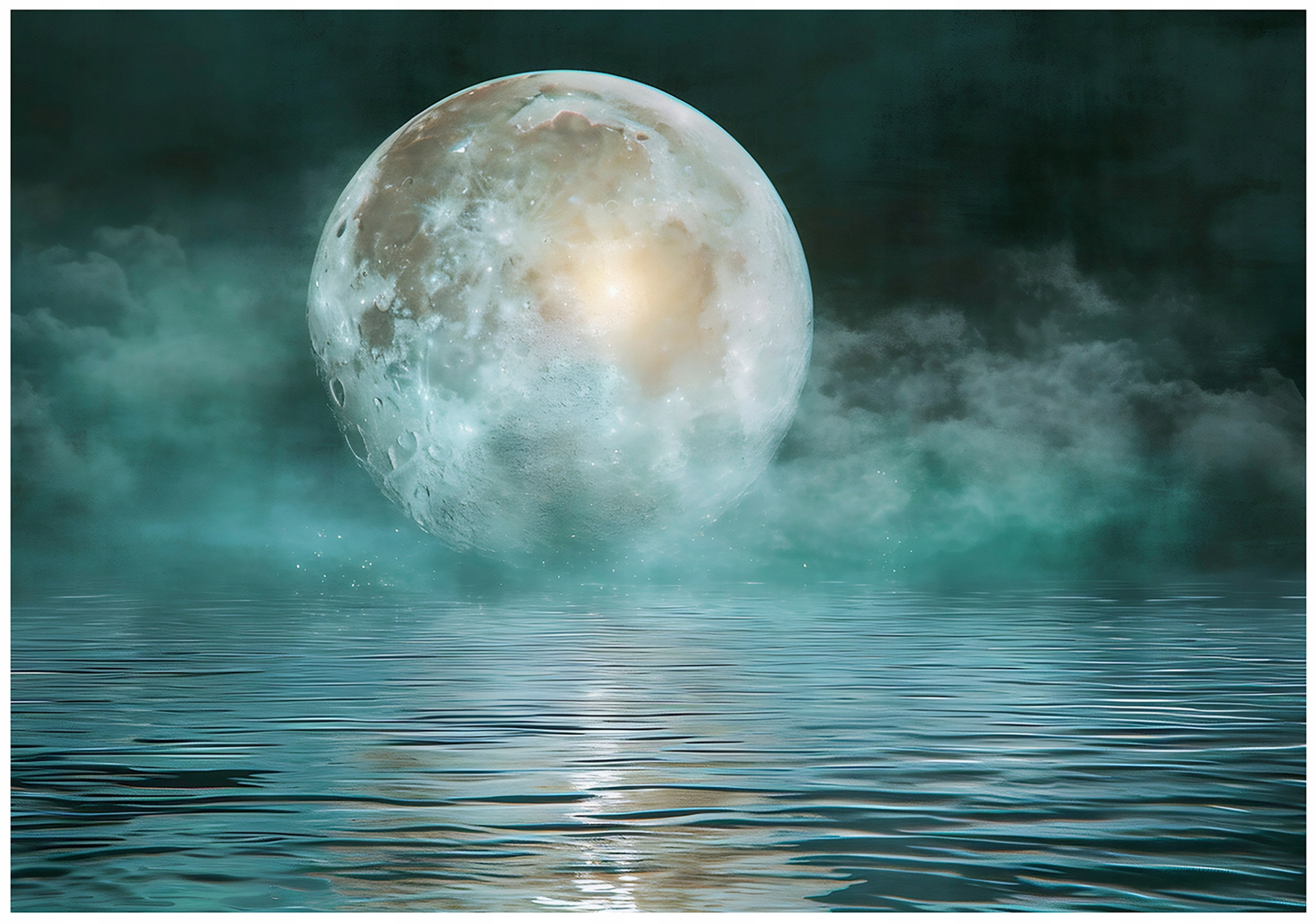 Wall mural moon nature sea bedroom living room wallpaper non-woven