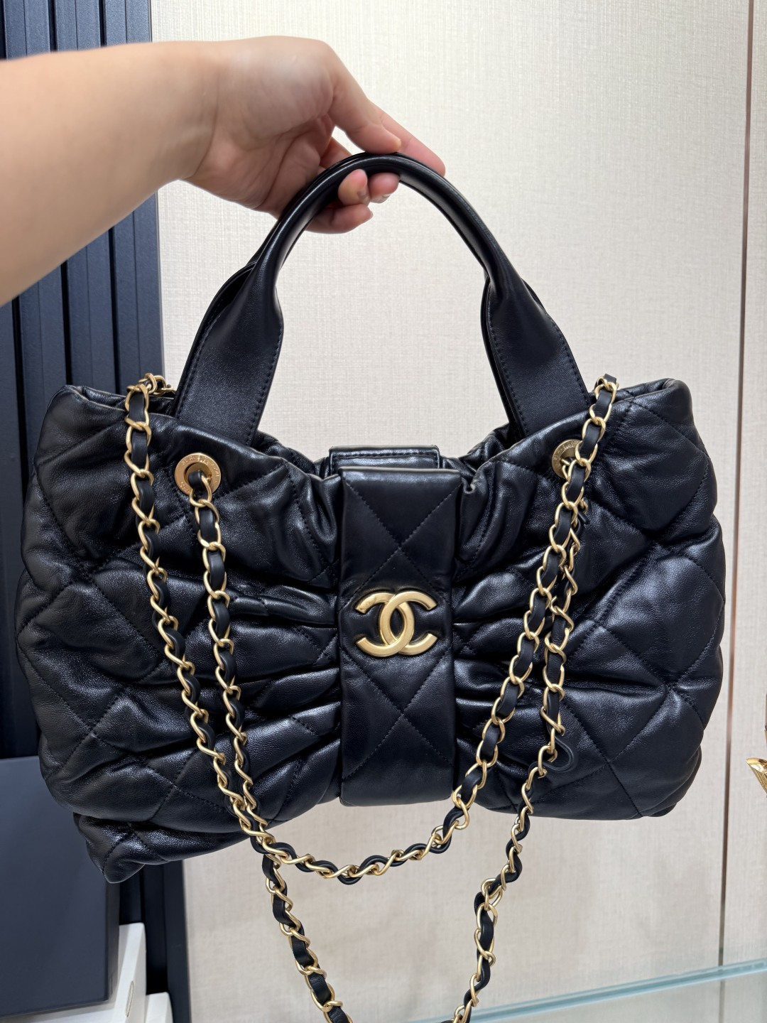 25K Bow Handle Bag（Lambskin） - Mocuir