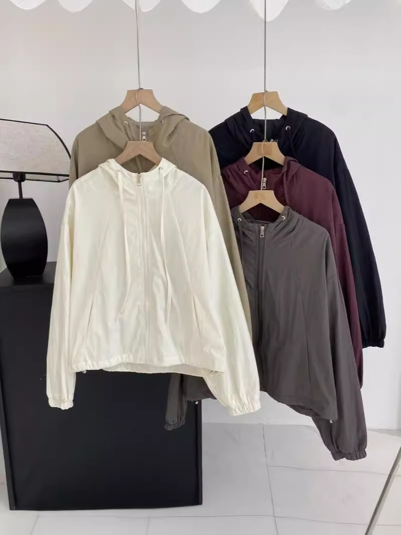 Thin high-end joker drawstring casual coat in summer