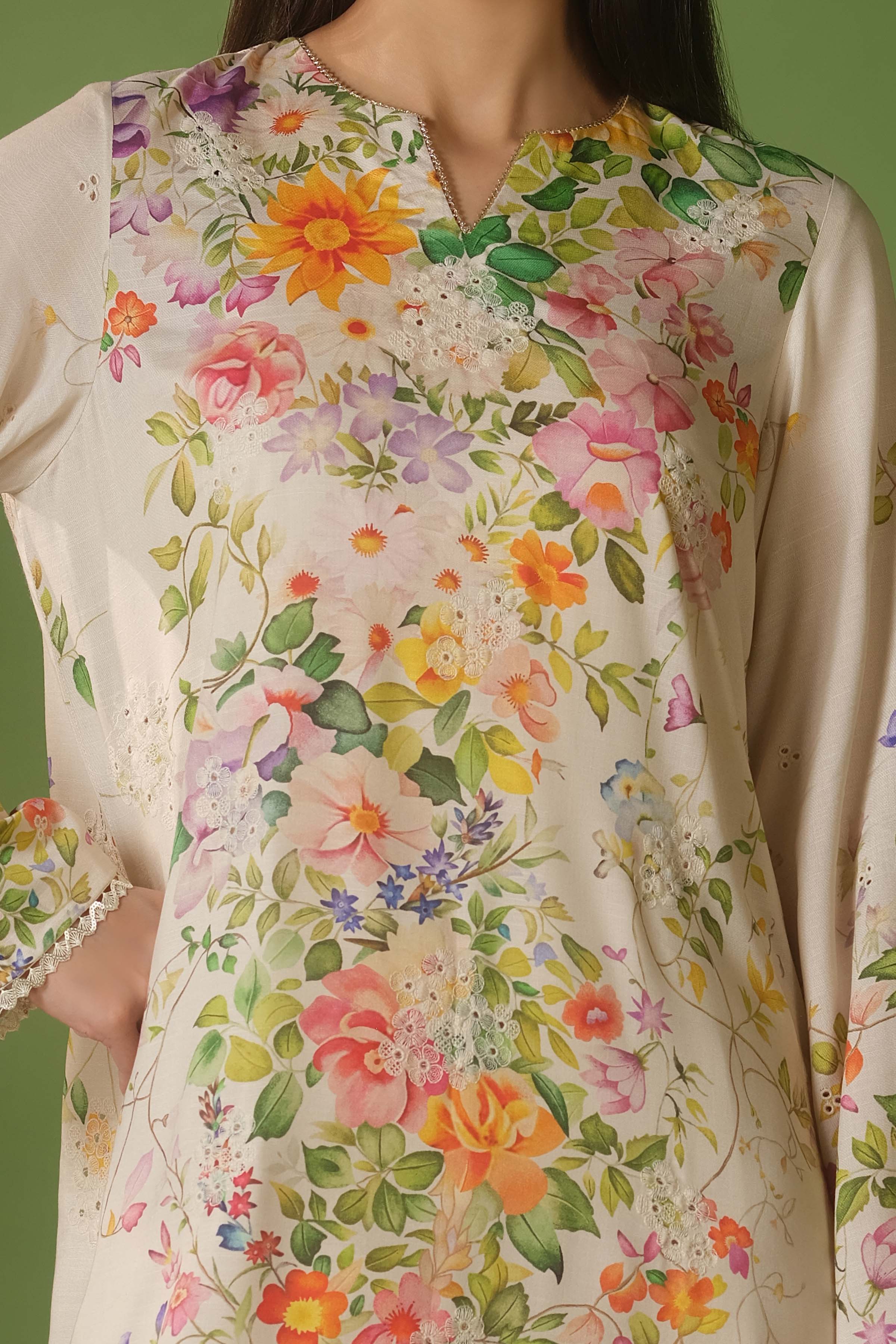 RAW SILK | EMBROIDERED