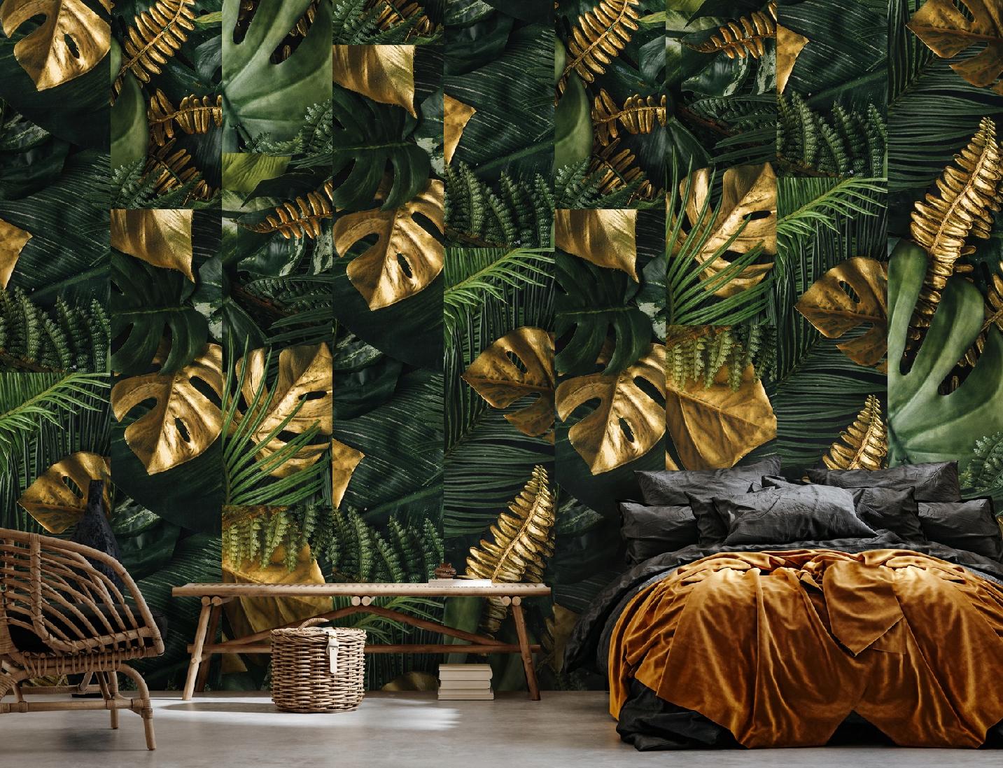 Green Monstera Leaf Wallpaper Wallpaper 10m