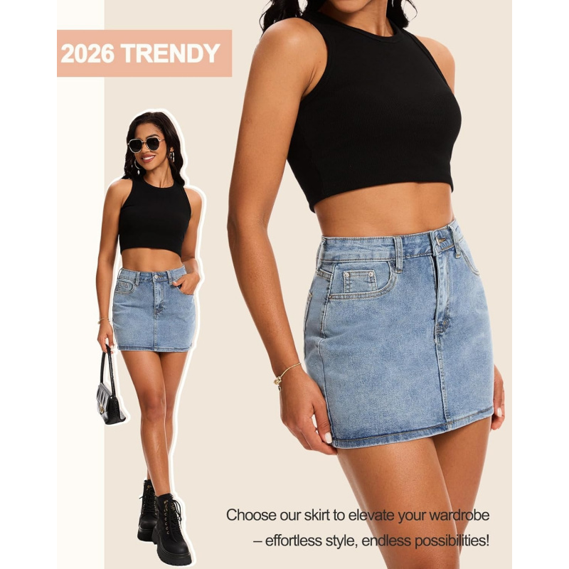 Women's Denim Jean Mini Skirt