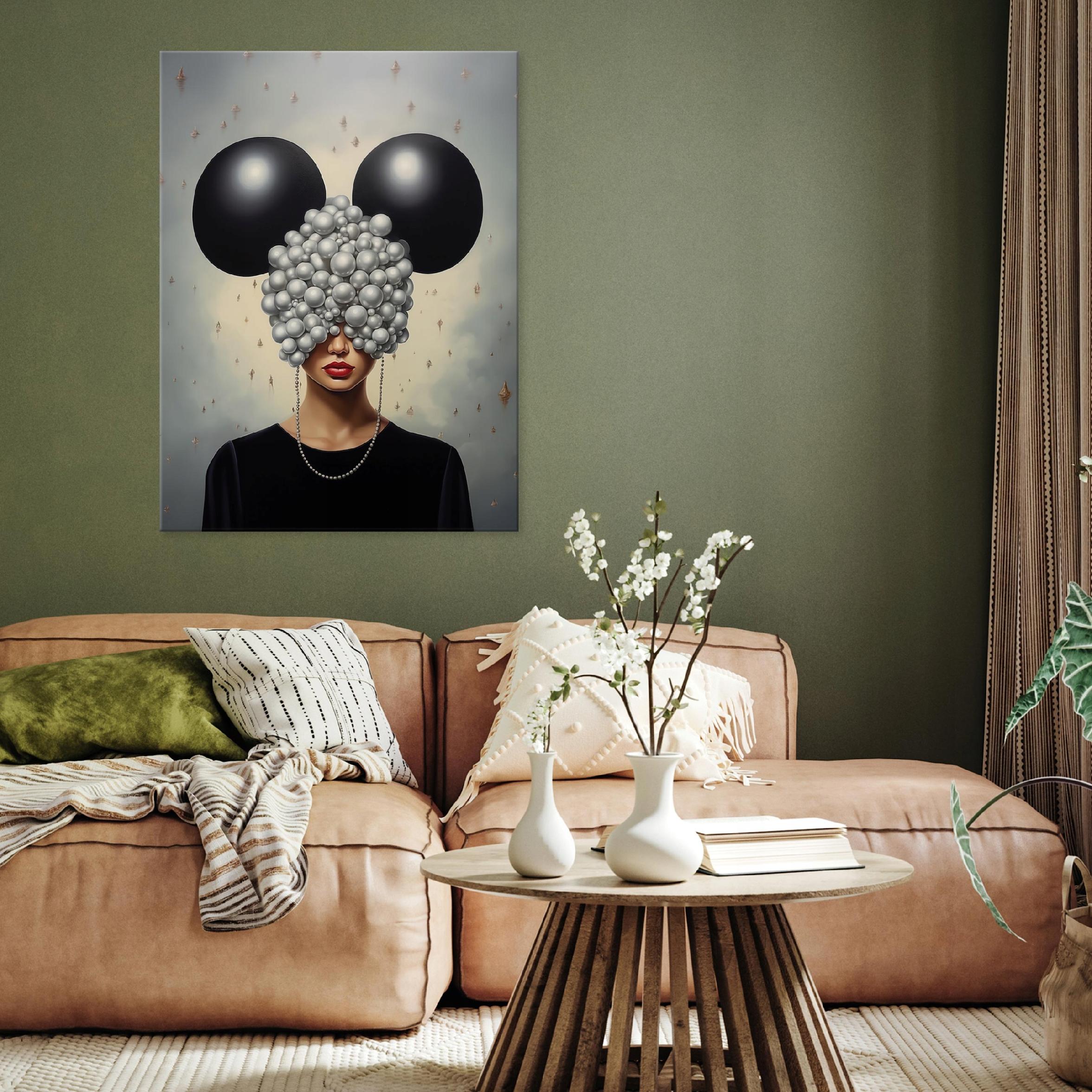 Canvas painting wall art woman abstract large for bedroom living room 40x30