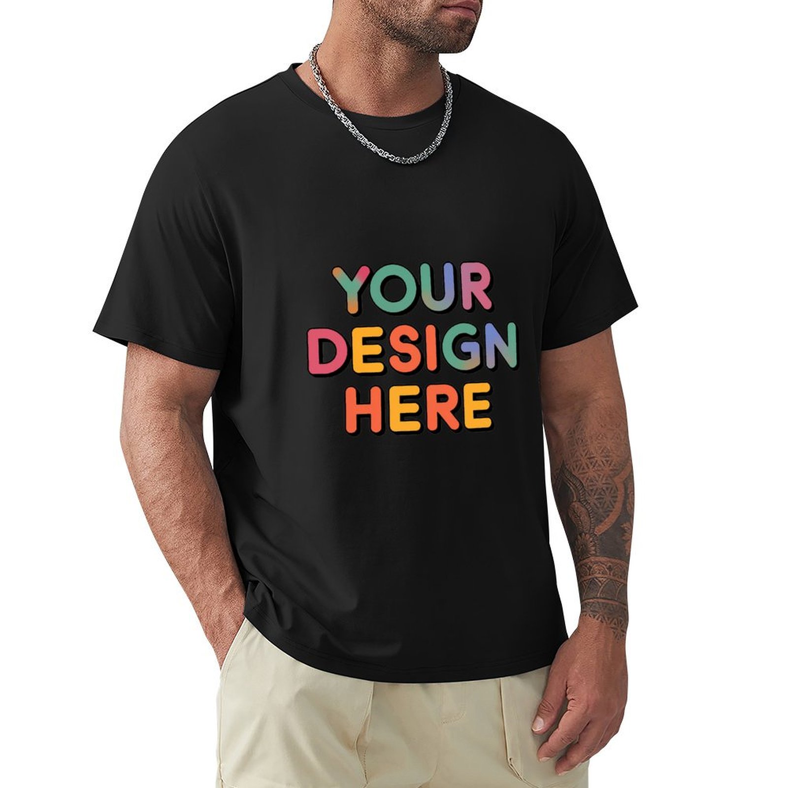 Customized Men’s 150g Short Sleeve T-Shirt Double-Sided Print