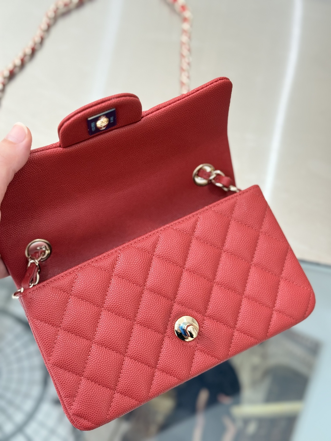 Mini Classic Flap Handbag（Red） - Mocuir