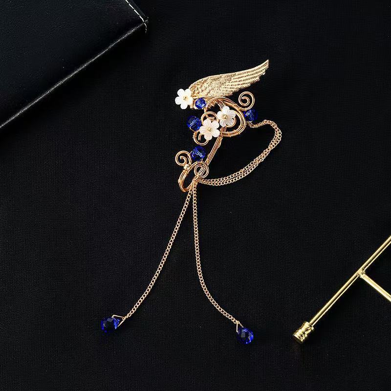 Earclip retro earrings tassel earrings