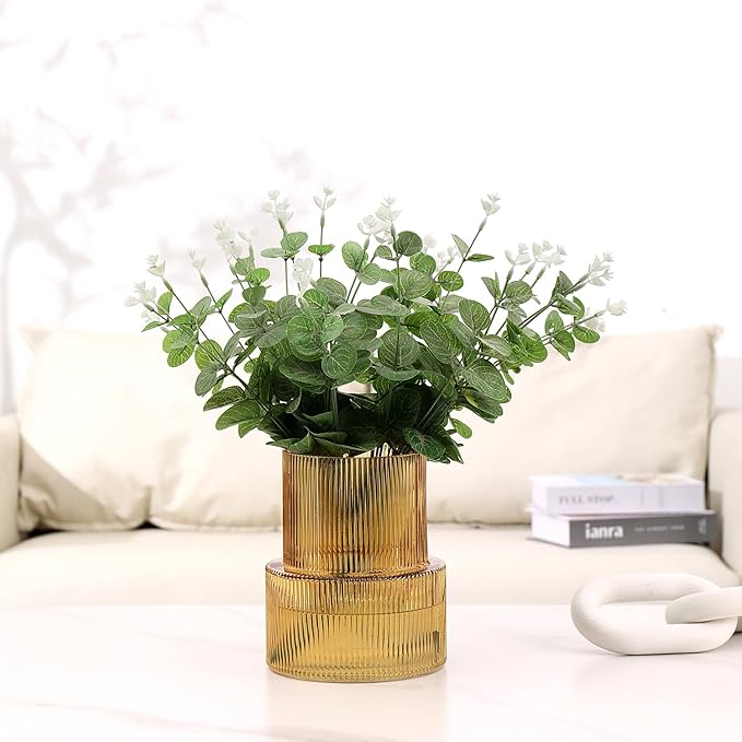 VASEA Amber Glass Vase