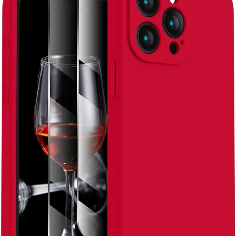 CASEOLOGY Silicone Upgraded [Camera Protection] Phone Case with [2 Screen Protectors]