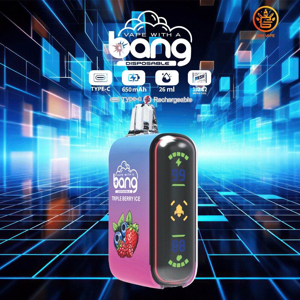 （3 pieces）Bang Rocket 18000 Puffs Dual Mesh Disposable Vape Electronic Cigarette Pod