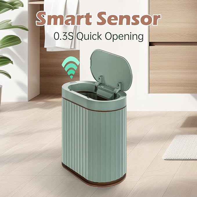 SMARTTOSS Bathroom Trash Can with Automatic