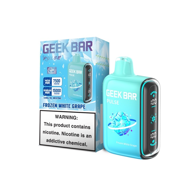 2 Pack Geek Bar Pulse 15000 Frozen Edition Disposable Vape Kit 16ml