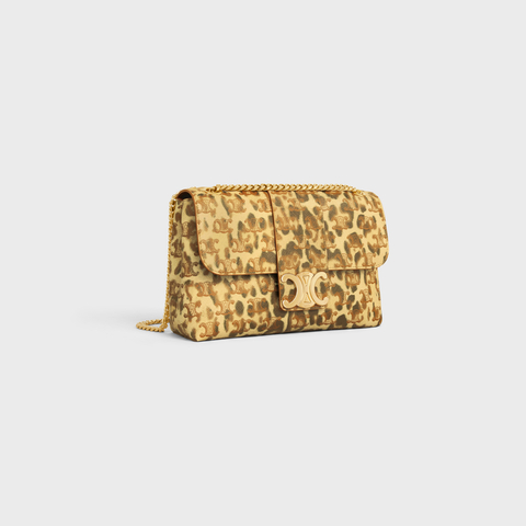 MEDIUM VICTOIRE BAG IN TRIOMPHE CANVAS WITH LEOPARD PRINT LEOPARD
