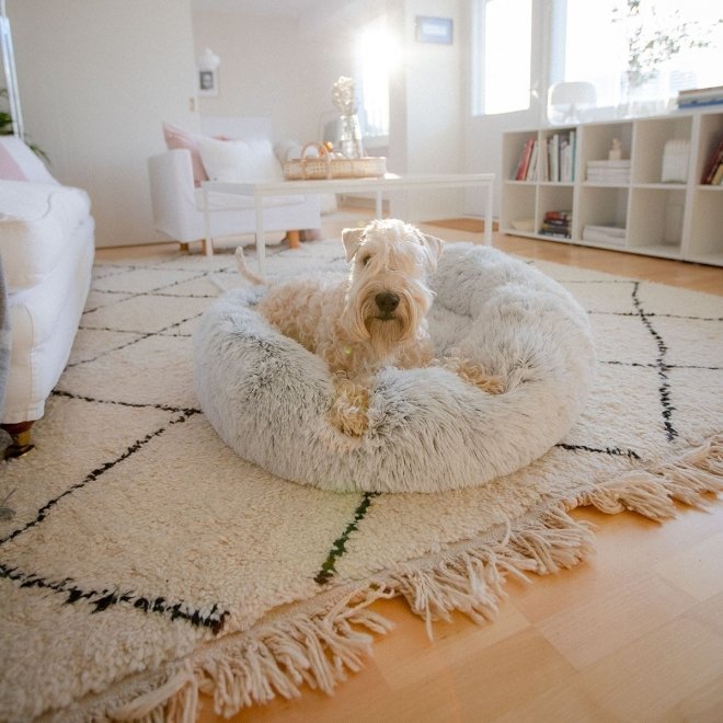 Little&Bigger Fluffy Seng Frost Hvit