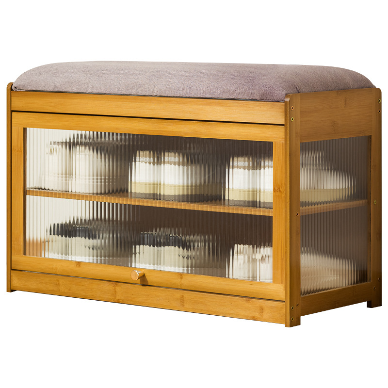 Shoe changing stool door home shoe cabinet can sit stool integrated door long stool home light luxury high-grade shoes wearing stool