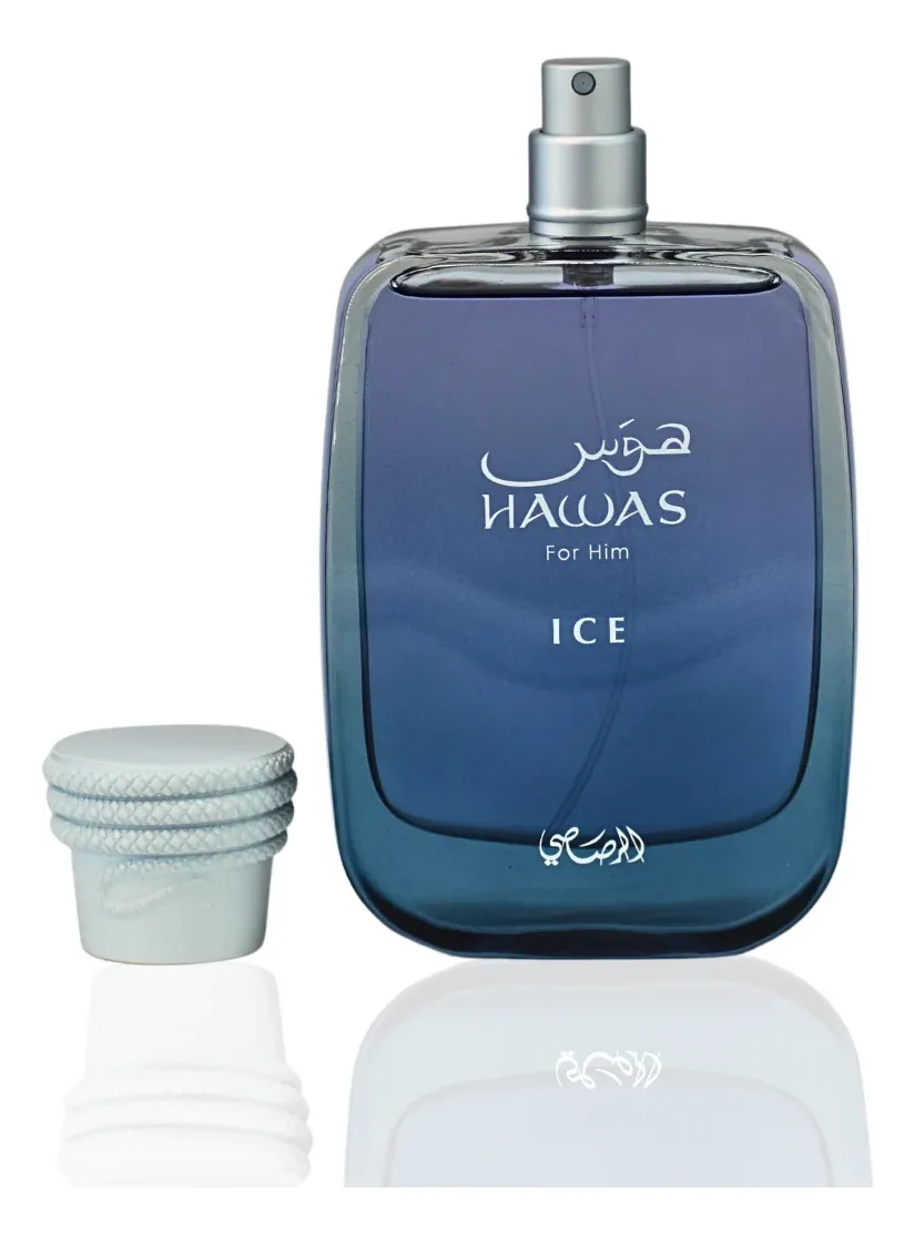 Perfume Rasasi Hawas Ice Eau de Parfum 100ml Aromático Amaderado Spray Para Hombre