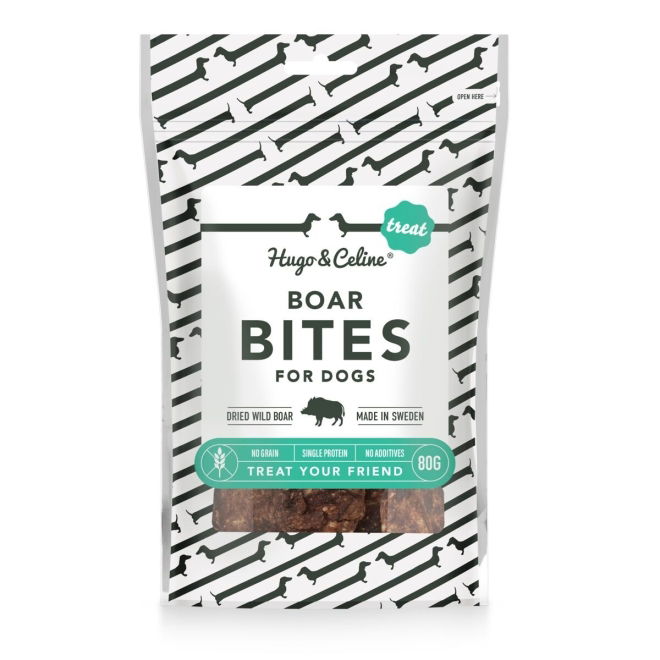 Hugo&Celine Bites Villsvin, 80 g