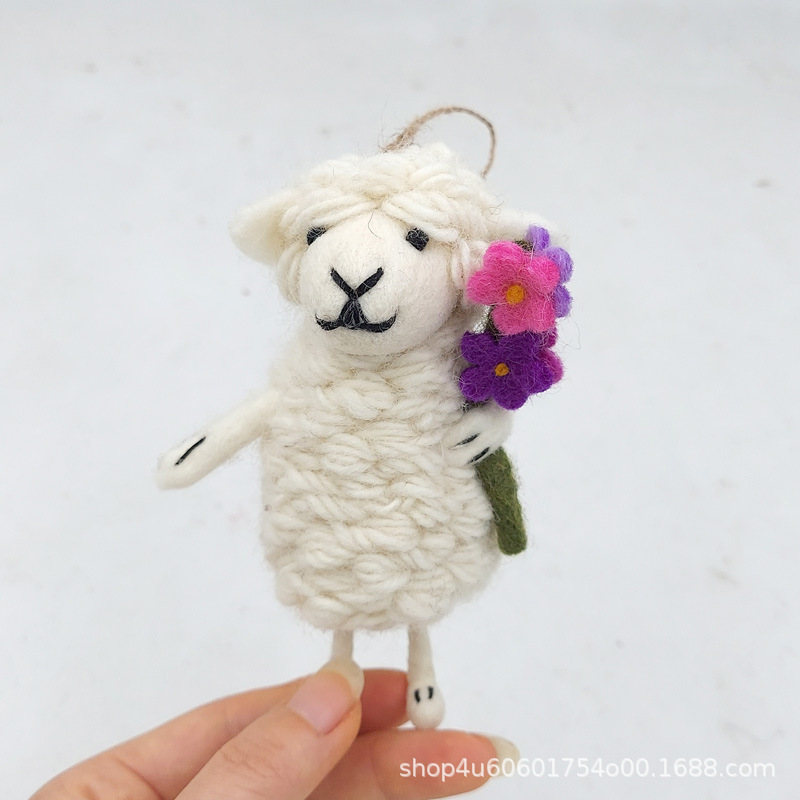 Wool felt pendant cute plush toy