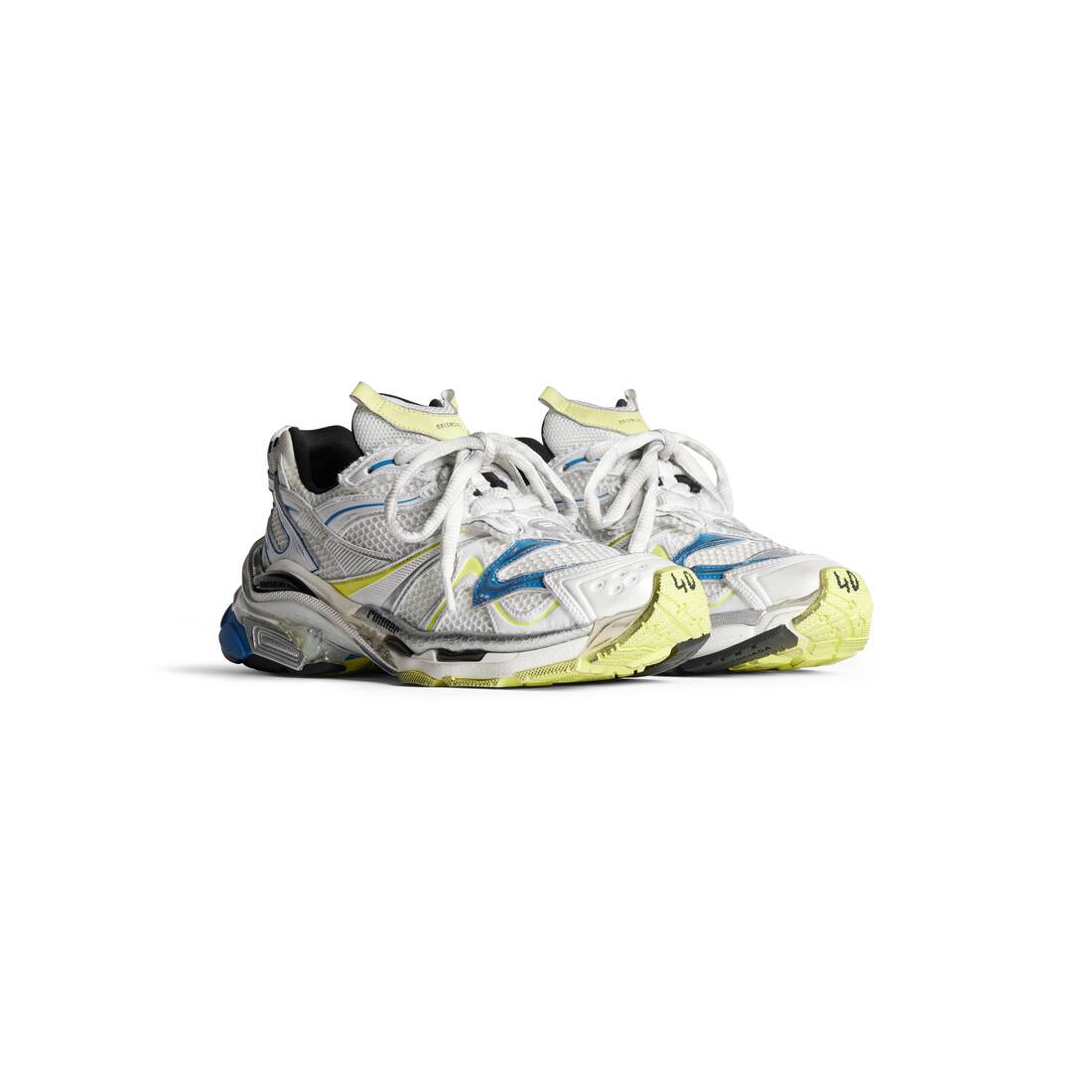 Mens Runner 2.0 Sneaker in White/yellow/blue