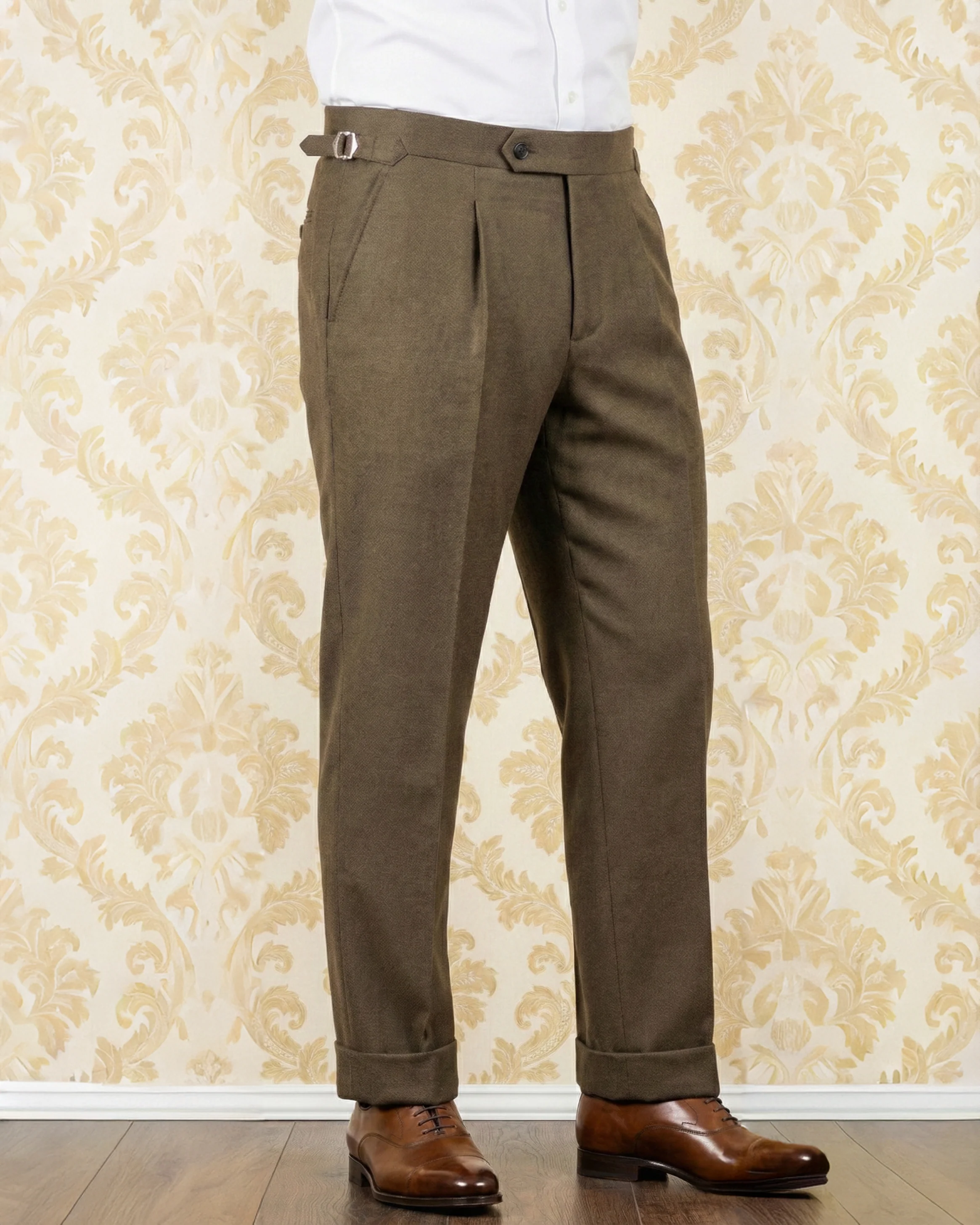 Indigo Washed Linen Dress Pant
