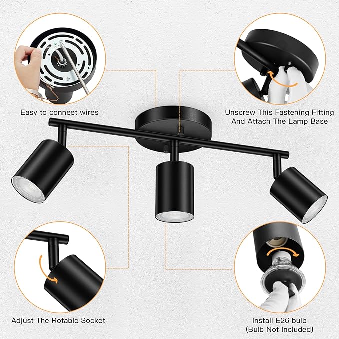 SPOTLUMINARA LED 3 Light Track Lighting Kit