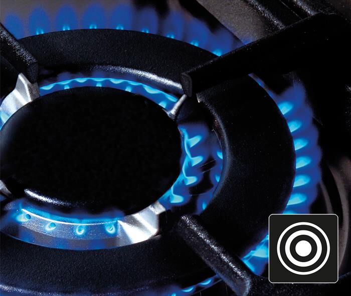 GLEM GAS - Piano cottura a gas GT955BK 5 fuochi 86cm