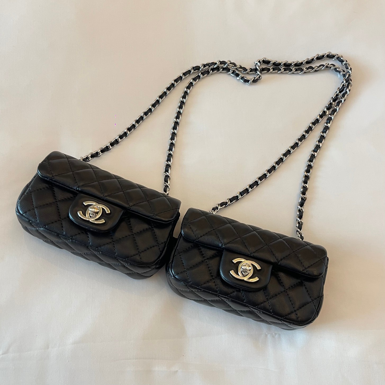 Black Quilted Lambskin Classic Flap Backpack with Silver-Tone Hardware - Mocuir