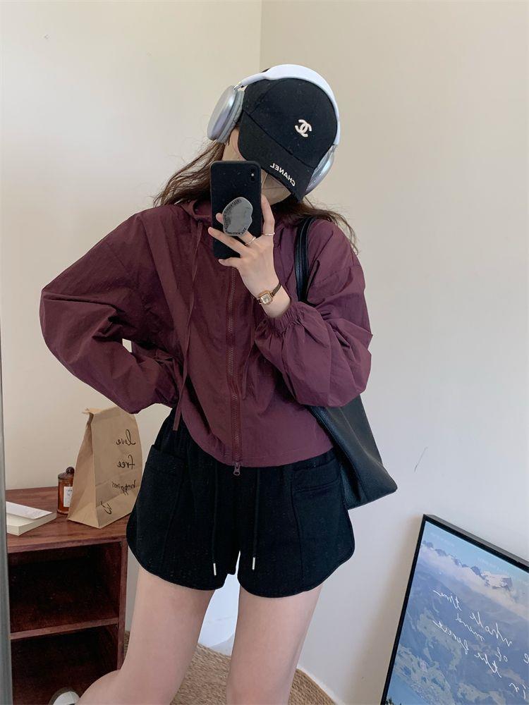 Thin high-end joker drawstring casual coat in summer