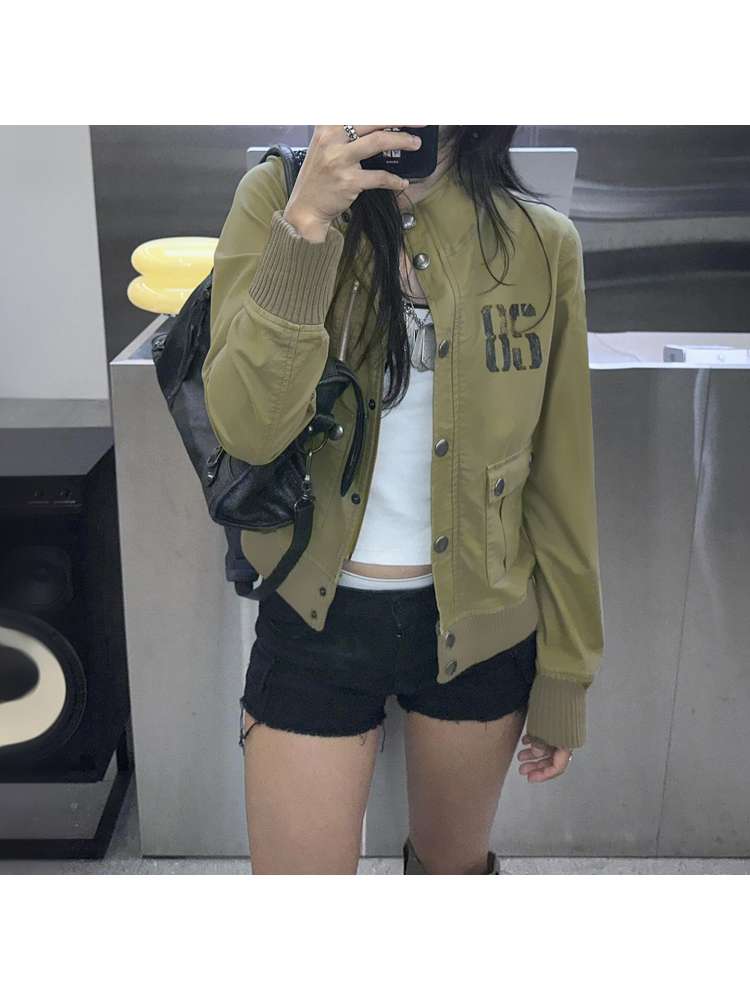 Elastic Cargo Long Sleeve Jackets