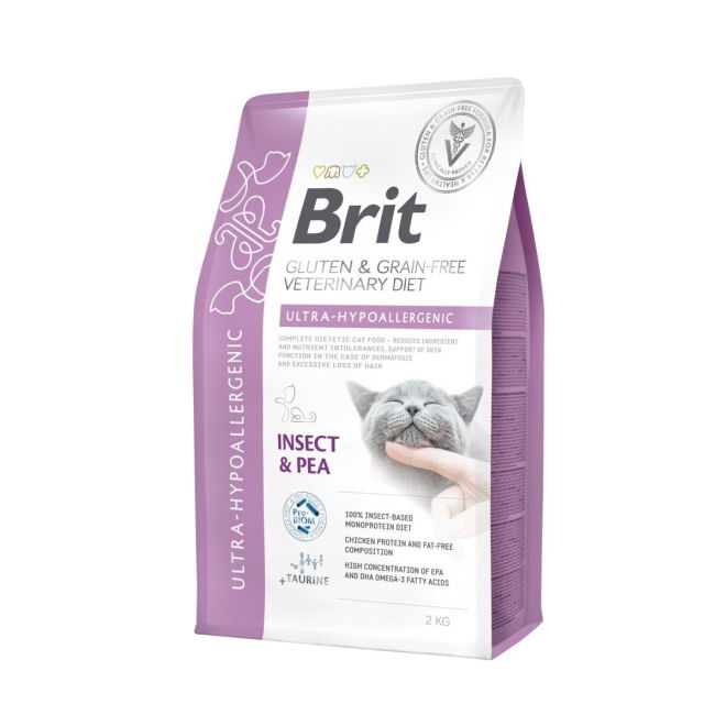 Brit Veterinary Diet Cat Grain Free Ultra Hypoallergenic Insect & Pea