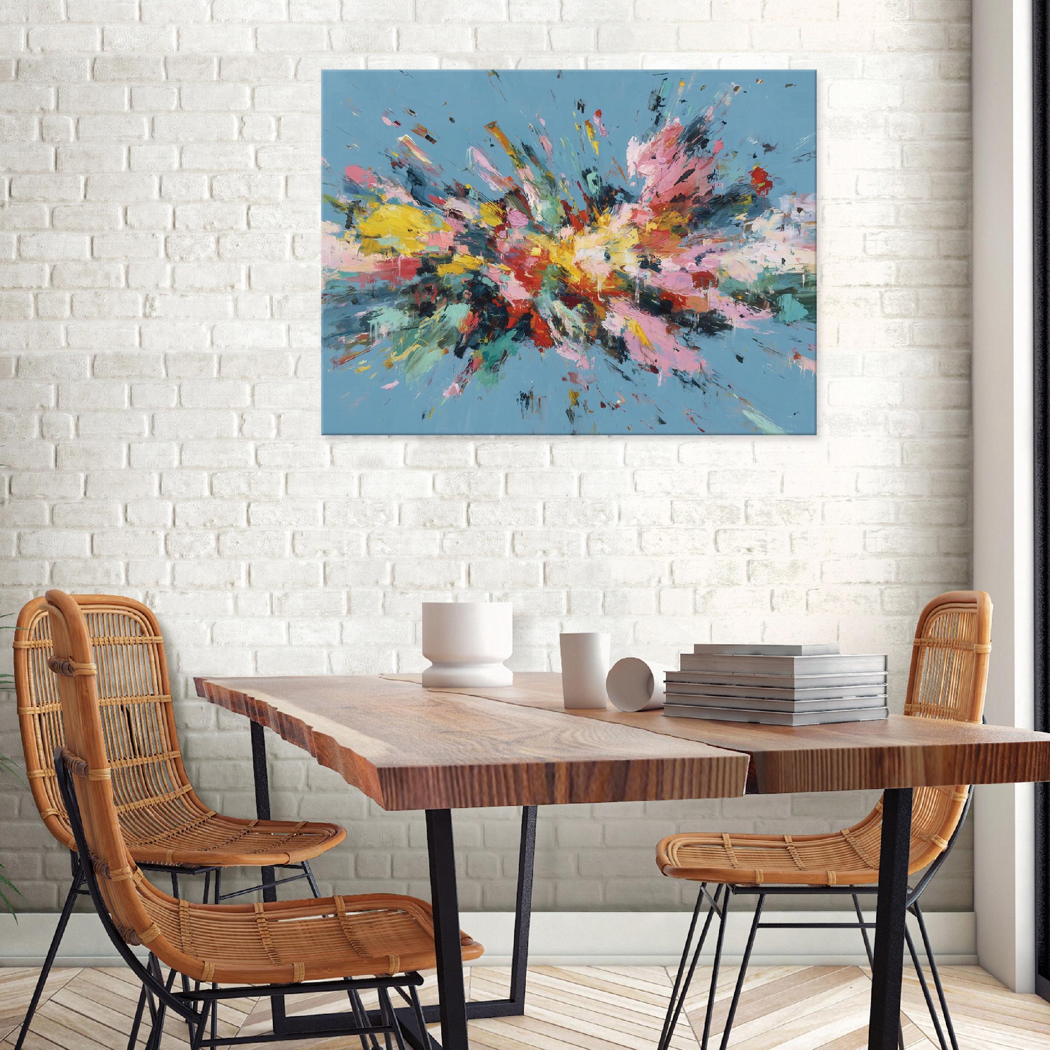 Abstract painting, watercolor art for the bedroom or living room, on canvas, 40x30